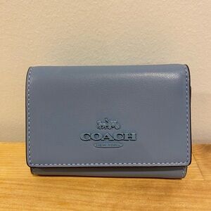 Coach Light Blue Leather Wallet
